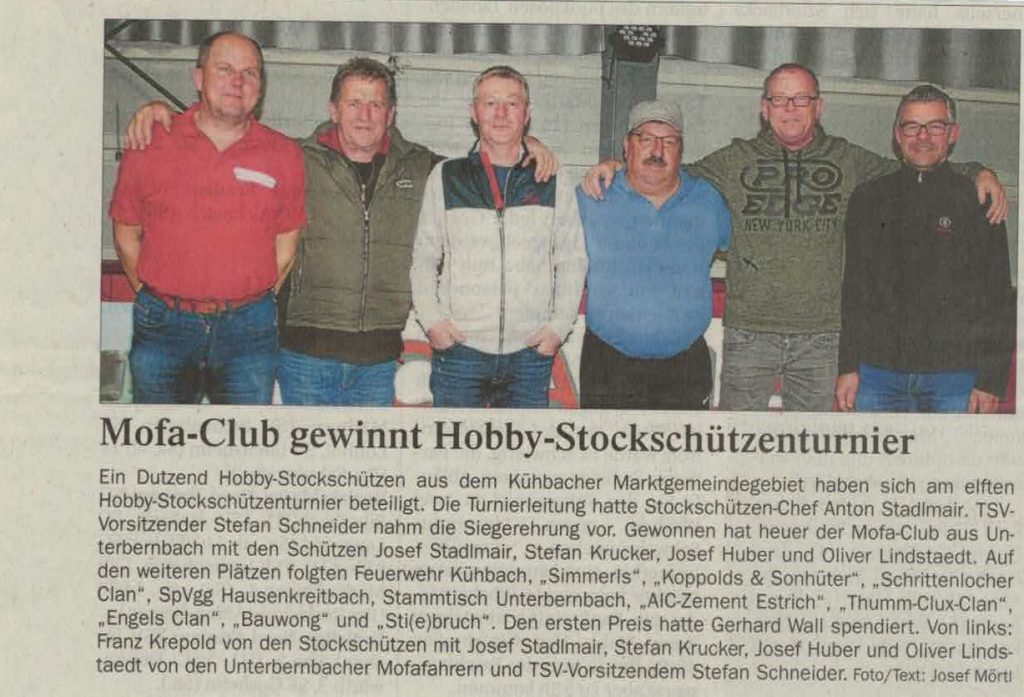Mofa-Club gewinnt Hobby-Stockschützenturnier